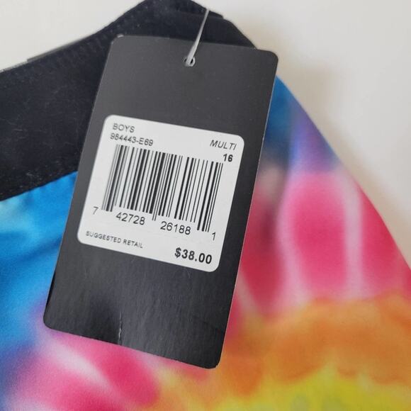 NWT Hurley Boy's Tie-Dye Board Shorts Size 16 Beach Summer Travel Vacation - - - Picture 6 of 9